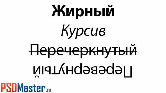 Жирный, курсив, перечеркнутый и перевернутый текст на Youtube.jpg